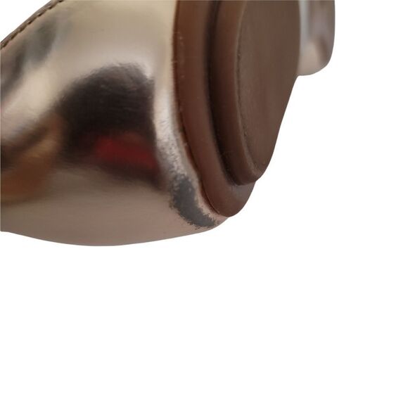 Schutz Gold Ankle Strap Flat 8.5M - Picture 7 of 7